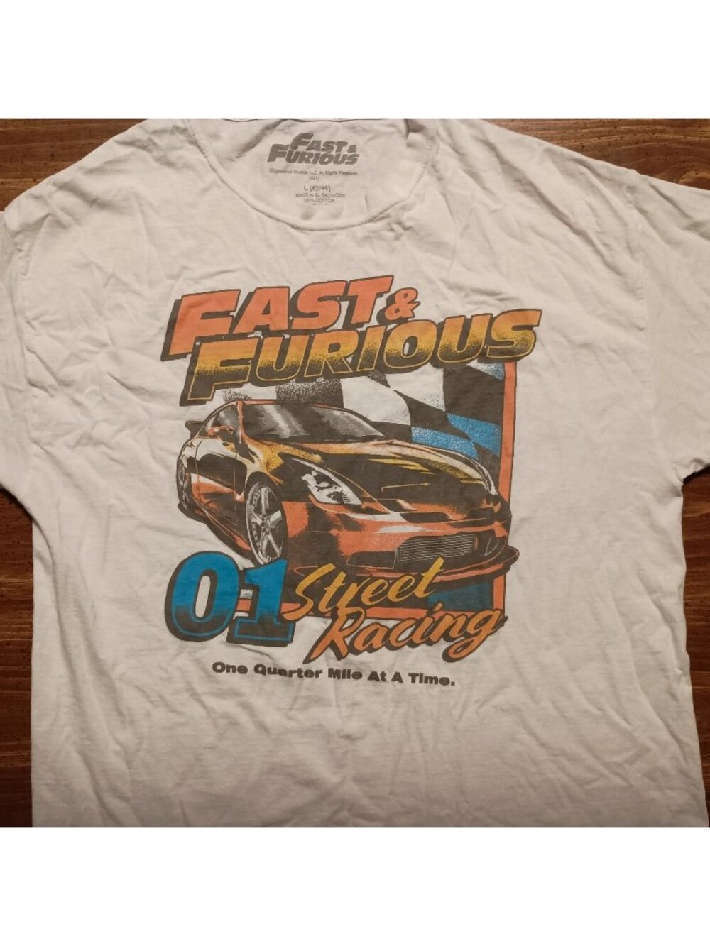 Fast and Furious T-shirt - Large // Movie cars racing tee shirt